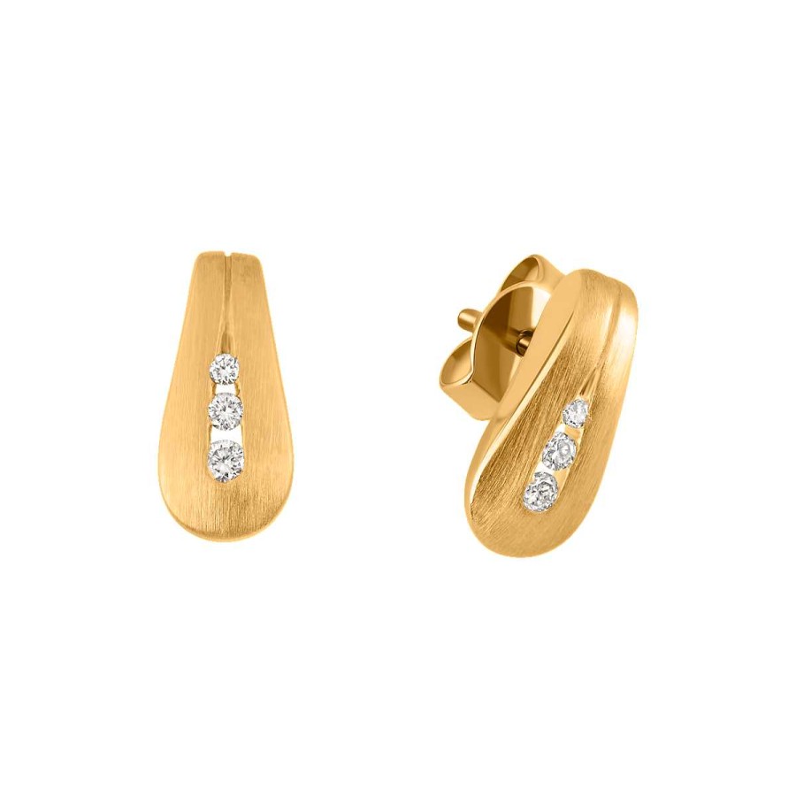 Schmuck Goldschmiede Jaqueline  | Ohrstecker Aus 750Er Gelbgold »100003« Mit Diamanten